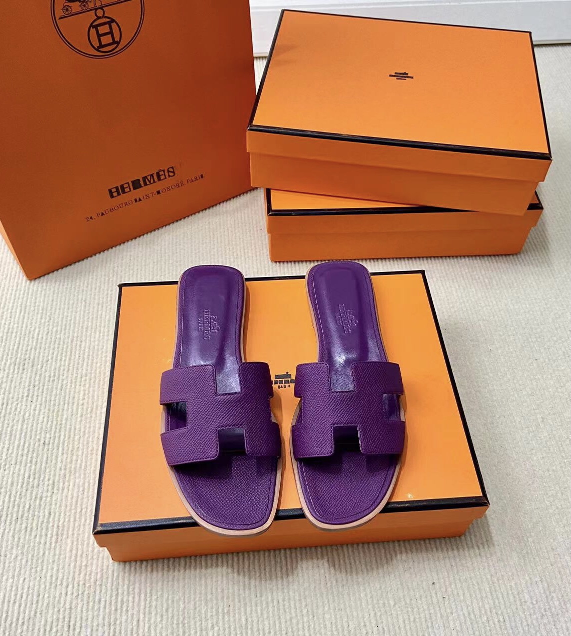 에르메스 올수공 오란 슬리퍼 샌들 앱송 98